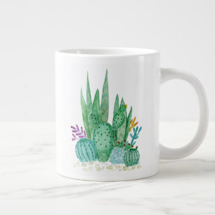 Kaktus, akvarell jumbo mugg