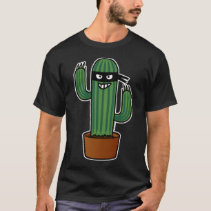 Kaktus bandit ninja maskerad lömsk bandit t shirt