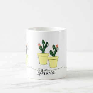 Kaktus Blommig Gul Mugg