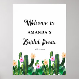 Kaktus blommor Bröllopsfirande Poster