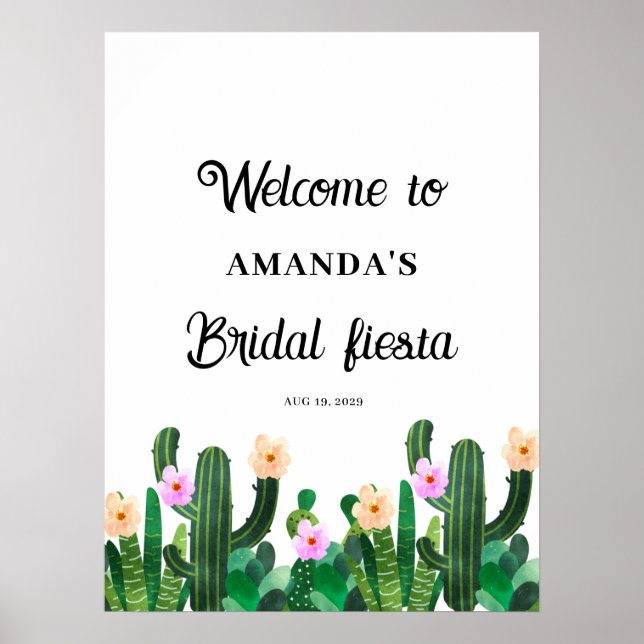 Kaktus blommor  Bröllopsfirande  Poster (Framsidan)