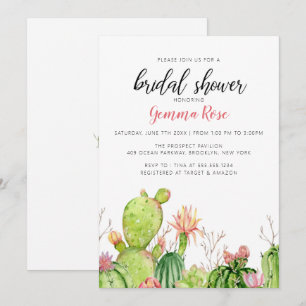 Kaktus fiestamöhippa inbjudningar