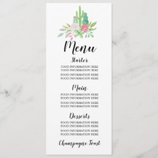 Kaktus för mat för mottagande för meny