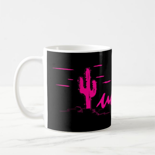 Kaktus för Saguaro för Tucson Arizona neonöken på Kaffemugg (Vänster)
