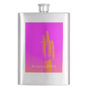 Kaktus Fotoart Rosa Orange Anpassad Text Öken Fickplunta