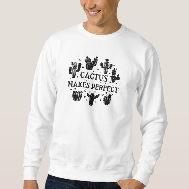 Kaktus Gör Perfekt Lång Ärmad Tröja (Framsida)