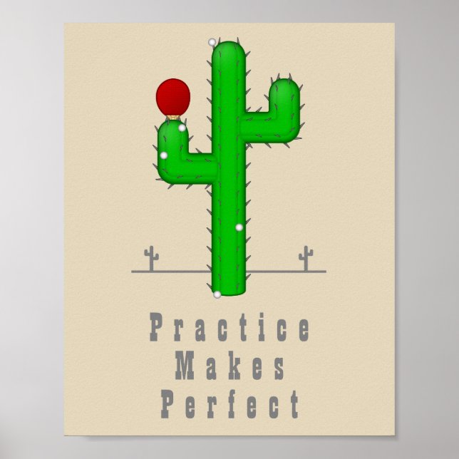 Kaktus Gör Perfekt Poster (Framsidan)