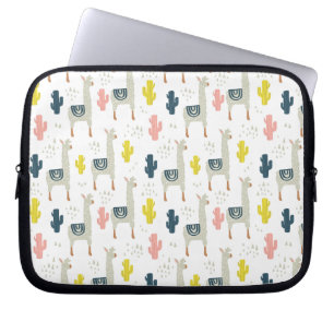 Kaktus- & Llamasmönster Laptop Fodral