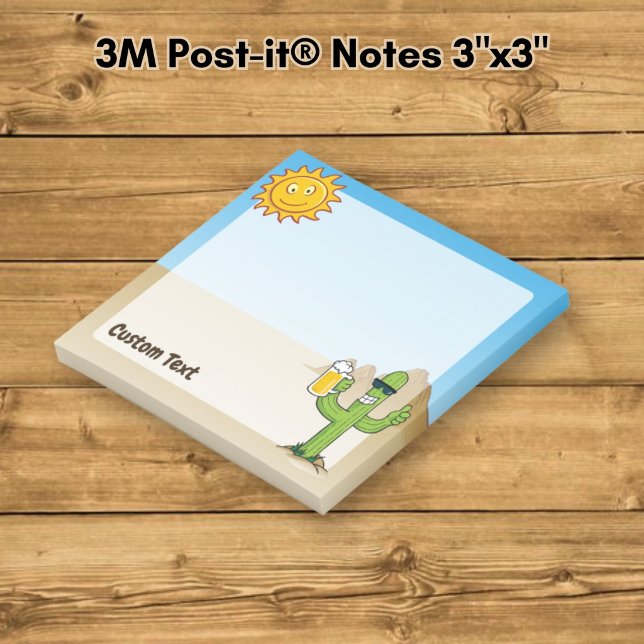 Kaktus med öl post-it block (Skapare uppladdad)