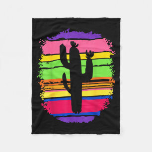 Kaktus Mexikaner Sarape Nopal Cinco De Mayo Hispan Fleecefilt