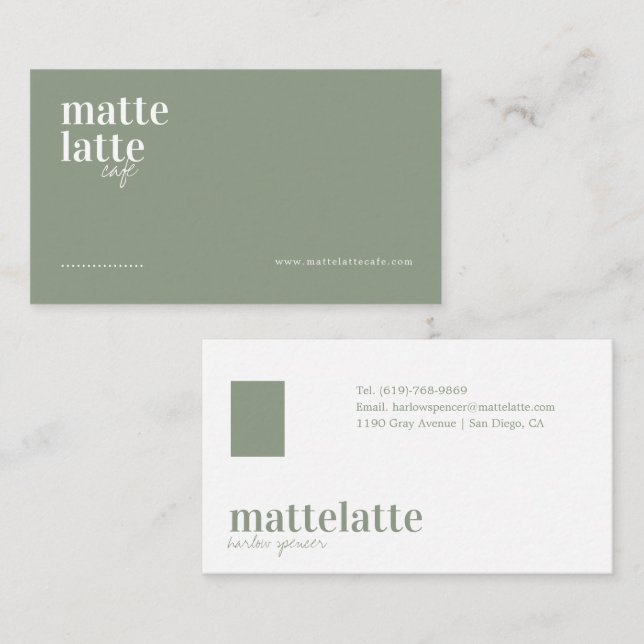 Kaktus | Modern Elegant Minimalistisk Professionel Visitkort (Fram/baksida)
