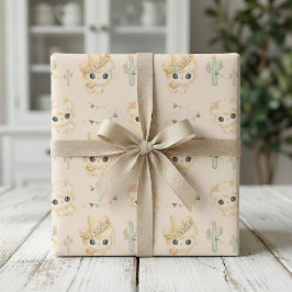 Kaktus och lama baby shower-presentpapper presentpapper