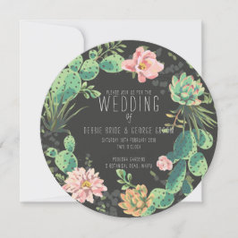 Kaktus och suckulära inbjudningar, andedräkt Bröll Inbjudningar