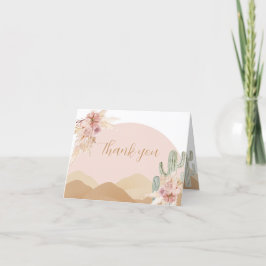 Kaktus Öken Tacksamhetskort, Arizona Bohemisk Tack Kort