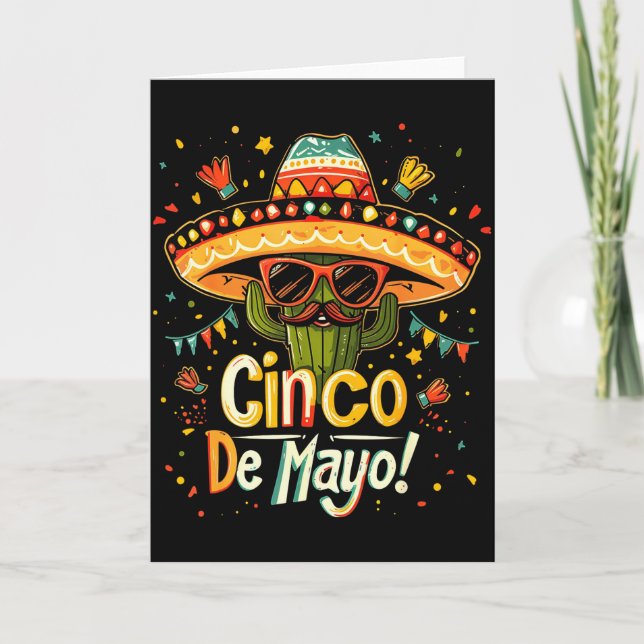 Kaktus - Rolig Cinco De Mayo Män Kvinnor Mexiko Me Kort (Framsida)