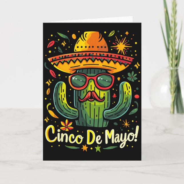 Kaktus - Rolig Cinco De Mayo Män Kvinnor Mexiko Me Kort (Framsida)