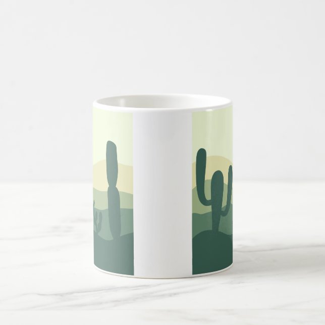 kaktus, sol och öken kaffemugg (Center)