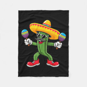 Kaktus Sombrero Cinco De Mayo Mexikansk Kaktus Fes Fleecefilt