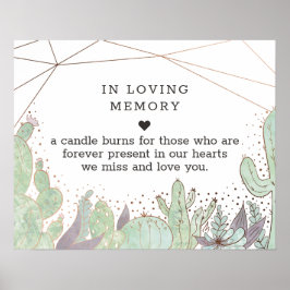 Kaktus & Sukkulent Terrarium Minnestavla Poster