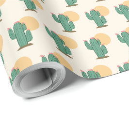 Kaktus-temat papper för presentinslagning presentpapper