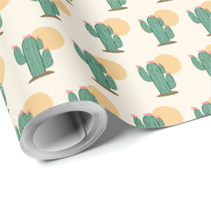 Kaktus-temat papper för presentinslagning presentpapper