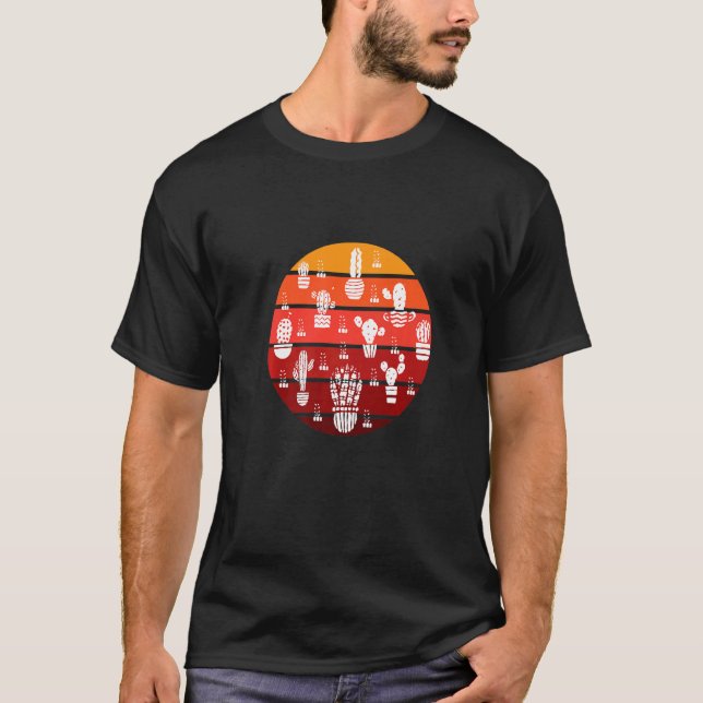 Kaktus Trädgård Växt T Shirt (Framsida)