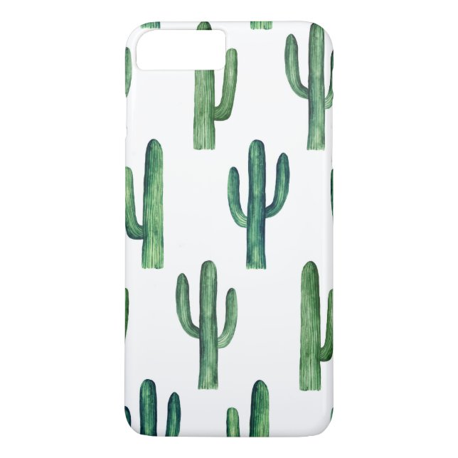 Kaktus vattenfärg. Grönt botaniskt. Modern Case-Mate iPhone Skal (Baksida)