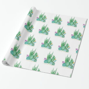 Kaktus, vattenfärg presentpapper