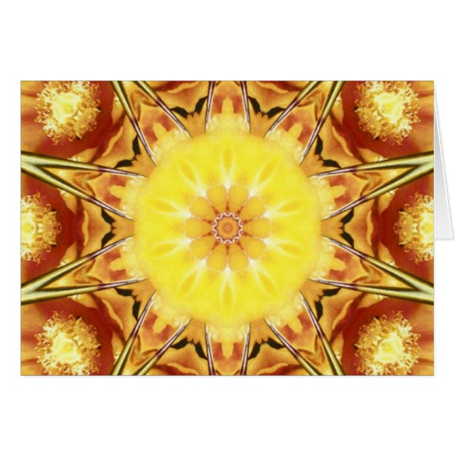 Kaktusblomma Hälsningskort (Framsidan Horizontal)