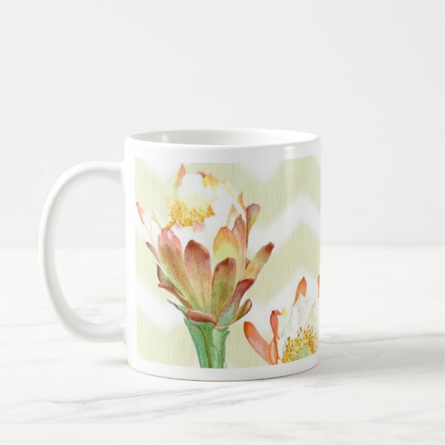 kaktusblomma & orchid kaffemugg (Vänster)
