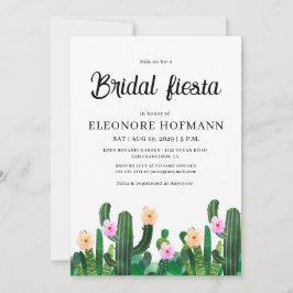 Kaktusblommor Bröllopsfirande Inbjudan