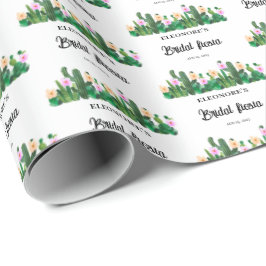 Kaktusblommor Bröllopsfirande Presentpapper