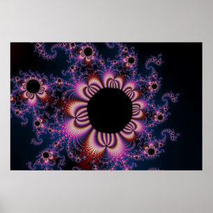 Kaktusblommor - Fractalaffisch Poster