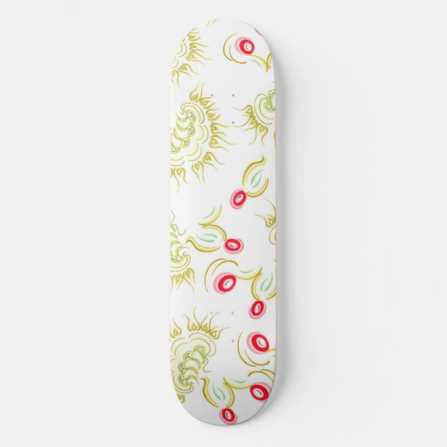 Kaktusblommor Mini Skateboard Bräda 18,5 Cm (Framsida)