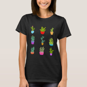 Kaktusdesignkvinna skjorta t shirt