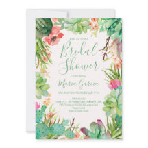 Kaktusinbjudningskort för möhippan