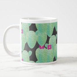 Kaktuskonst Rosa Blomning Jumbo Mugg