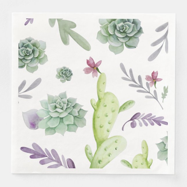 Kaktusvariation Pappersservett (Framsida)