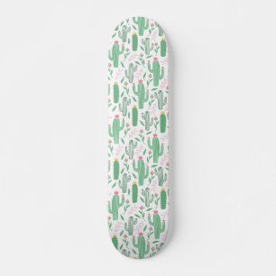 Kaktusväxt Grön Lila Mönster Mini Skateboard Bräda 18,5 Cm