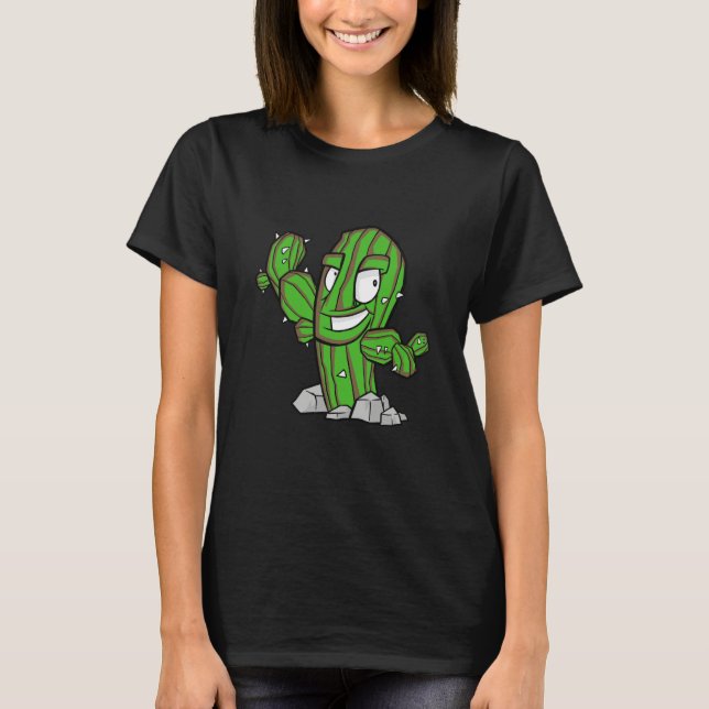 kaktusväxt stark t shirt (Framsida)