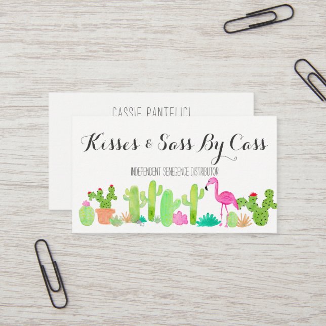 Kaktusvisitkort Visitkort (Fram/Back In Situ)