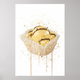 Kakvägg Art Print 'French Fancie Lemon' Poster