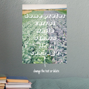 Kål Fält: grönt&lila Poster
