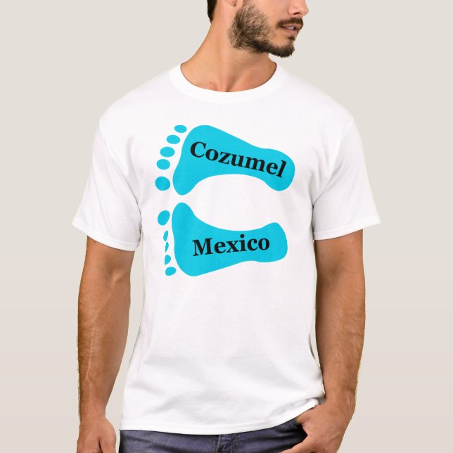Kal fot Cozumel Mexico Tee (Framsida)