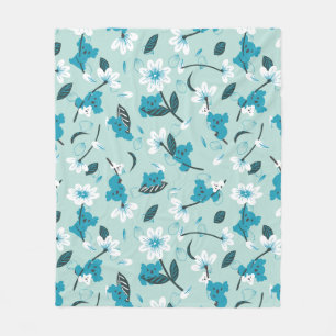Kala Mönster Cute Animal and Nature Art Fleecefilt