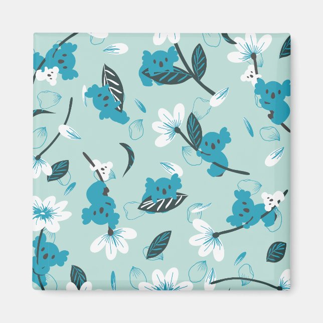 Kala Mönster Cute Animal and Nature Art Magnet (Framsidan)