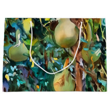 Kalabash Träd Gourds in Autumn Acrylic Art