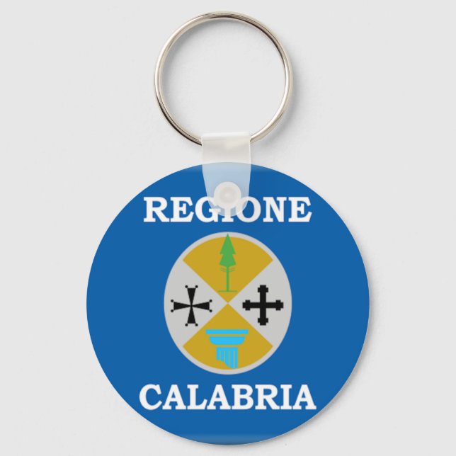 Kalabrien (Italien) Flagga Nyckelring (Framsida)