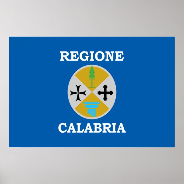 Kalabrien, Italien flagga Poster (Framsidan)