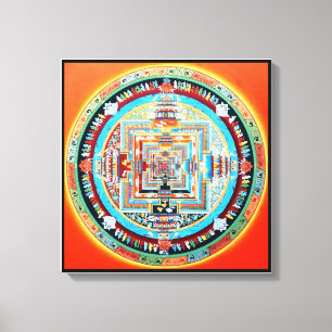 Kalachakra buddistMandala Canvastryck